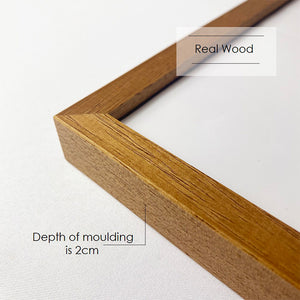 Oversized Mount Wooden 18x18" Oak Effect Frame For 6x4" | Signature Collection