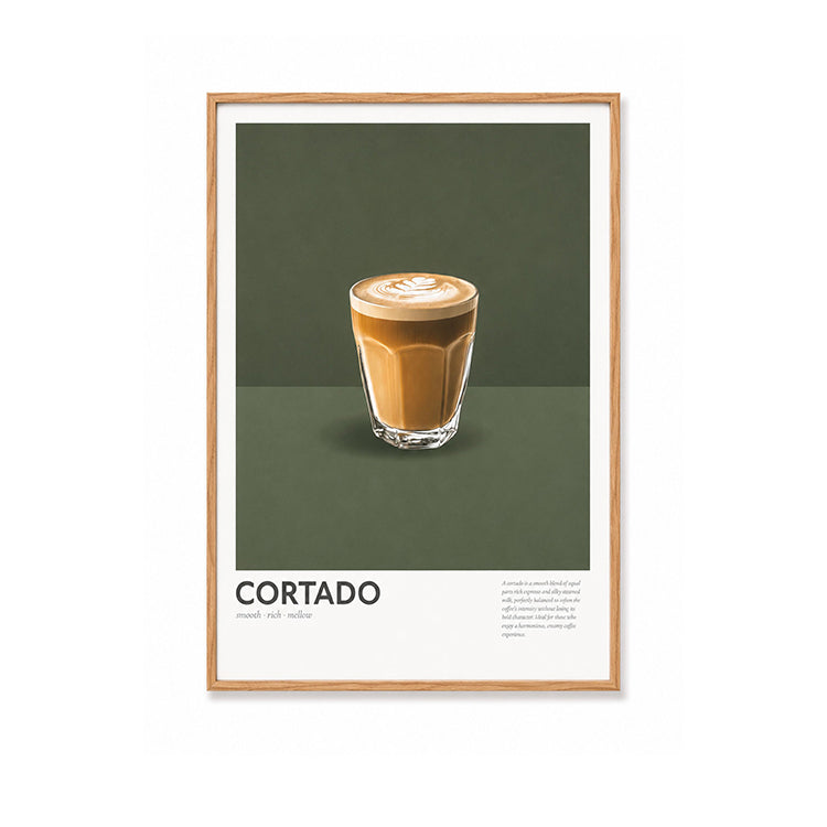 Framed 30x40cm Coffee Art | Cortado
