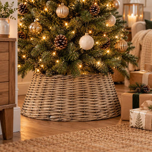 Wicker Tree Skirt | Natural Grey - Brown