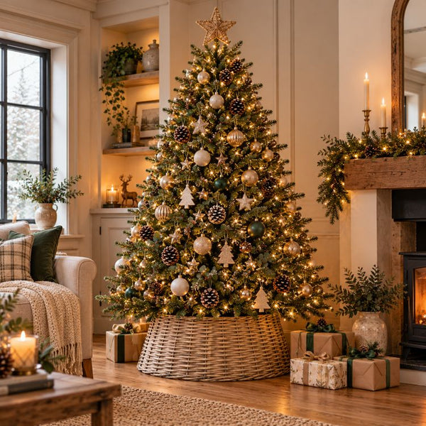 Wicker Tree Skirt | Natural Grey - Brown