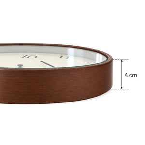 25cms Wall Clock | Dark Wood Effect