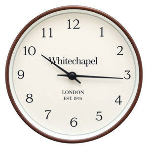 25cms Wall Clock | Dark Wood Effect