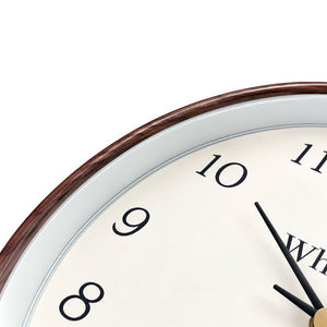 25cms Wall Clock | Dark Wood Effect