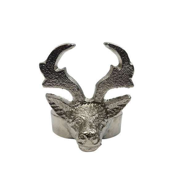 Minimalist Decor Reindeer Tealight Holder | Silver Metal