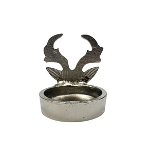 Minimalist Decor Reindeer Tealight Holder | Silver Metal