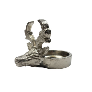 Minimalist Decor Reindeer Tealight Holder | Silver Metal