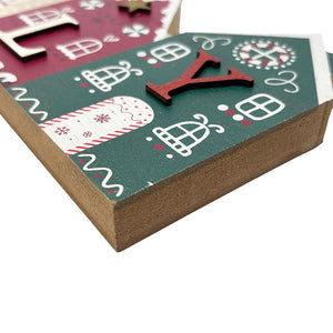Christmas Family Sign | Wooden Gingerbread Houses
