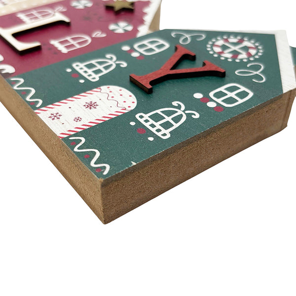 Christmas Family Sign | Wooden Gingerbread Houses