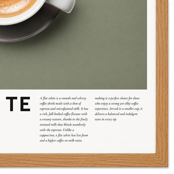 Framed 30x40cm Coffee Art | Flat White
