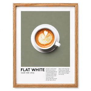 Framed 30x40cm Coffee Art | Flat White