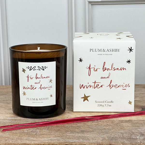 Plum & Ashby Christmas Candle | Fir Balsam & Winter Berries
