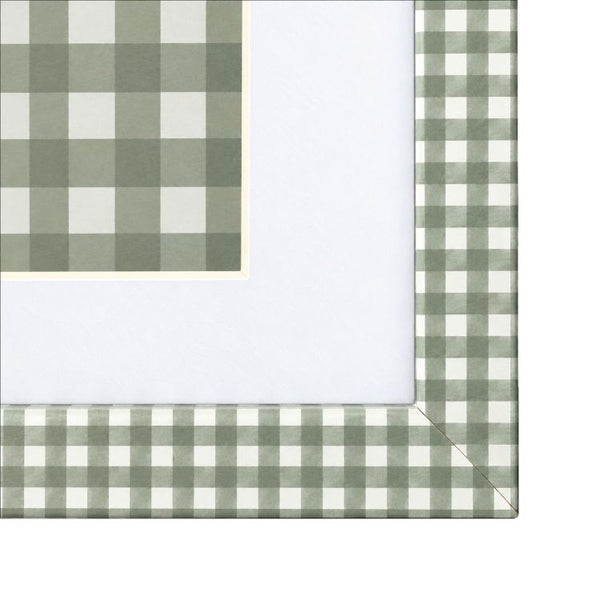 10x8" Photo Frame | Green Gingham