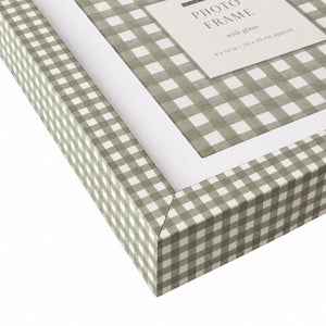 10x8" Photo Frame | Green Gingham