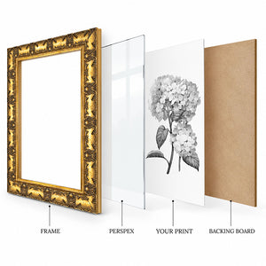 A2 Ornate Antique Frame | Gold