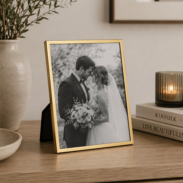 Gold Metal Fine Photo Frame | Available in 2 Sizes