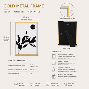 Gold Metal Fine Photo Frame | Available in 2 Sizes