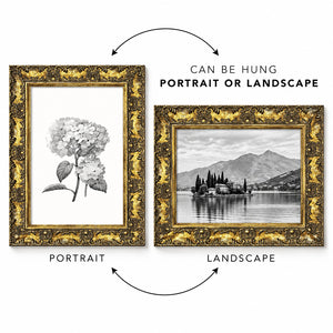 A3 Ornate Antique Frame With Glass | Gold