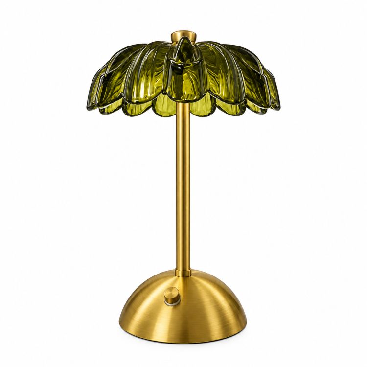 Glass LED FLower Lamp 30cm | Green