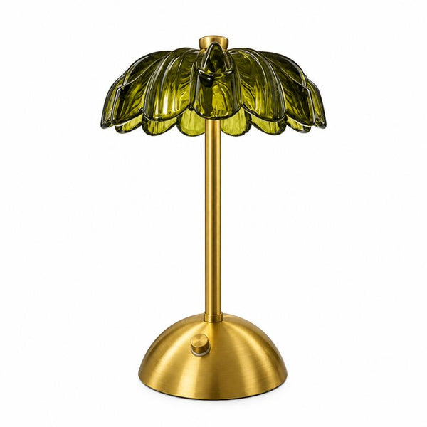 Glass LED FLower Lamp 30cm | Green