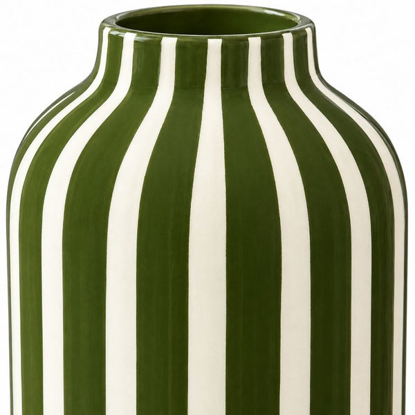 Green Stripe Vase | 30 cms