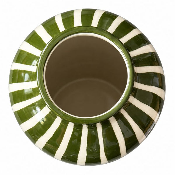 Green Stripe Vase | 30 cms