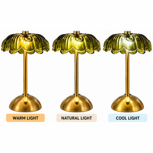 Glass LED FLower Lamp 30cm | Green