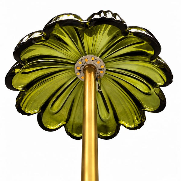 Glass LED FLower Lamp 30cm | Green