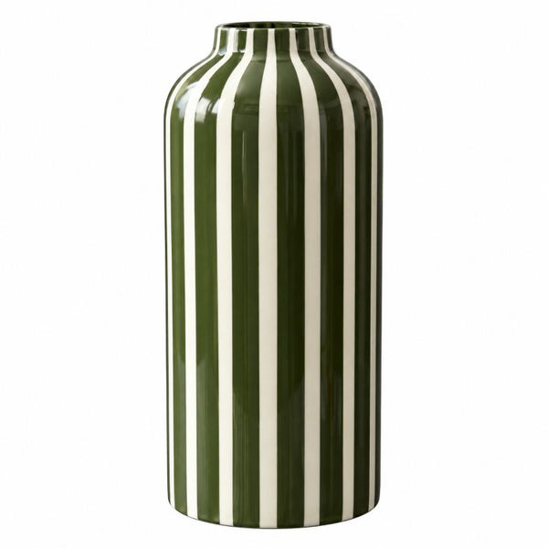 Green Stripe Vase | 30 cms