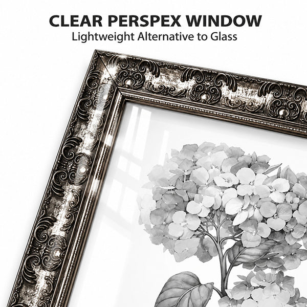 A2 Ornate Antique Frame | Gunmetal Silver