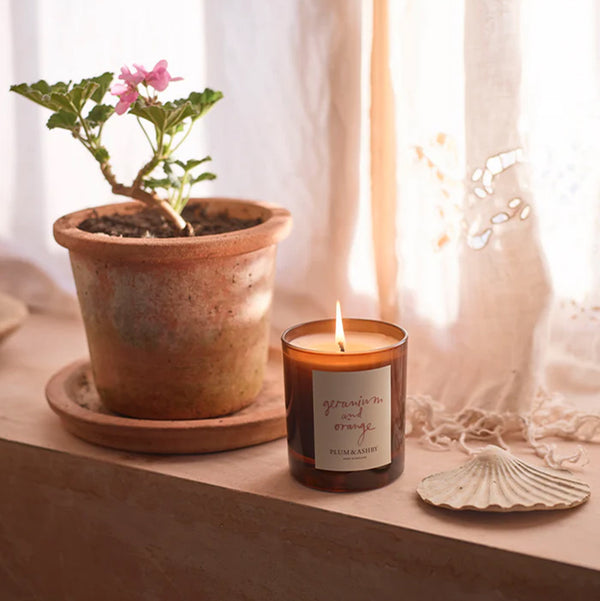 Plum & Ashby Candle | Geranium & Orange