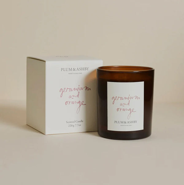 Plum & Ashby Candle | Geranium & Orange