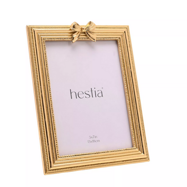 Gold Ribbon Bow Photo Frames | Available in 2 sizes
