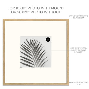 20x20" for 10x10" Wooden Oak Effect Photo Frame | Hartland Collection