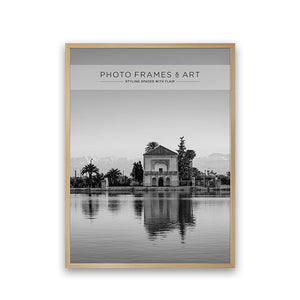 New - 50x70cm Wooden Oak Effect Poster Frame | Hartland Collection