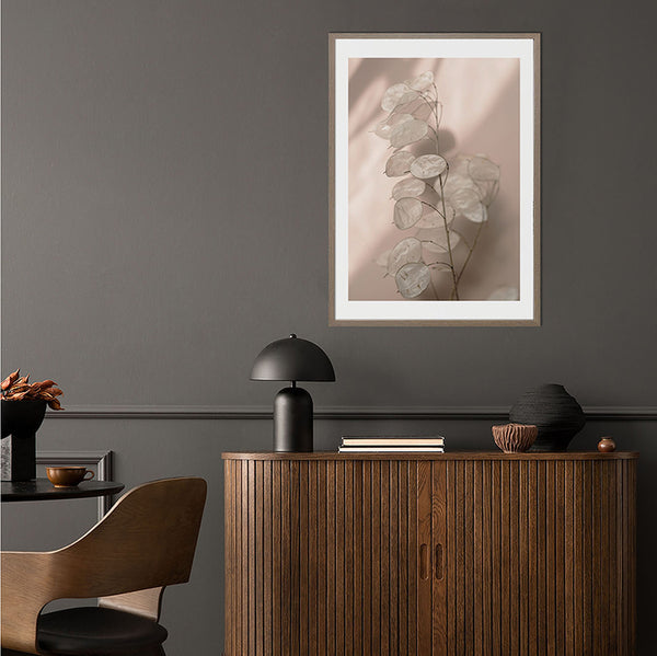 New - 50x70cm Wooden Washed Walnut Effect Poster Frame | Hartland Collection