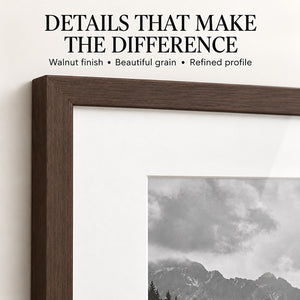 16x16" for 5x5" Wooden Walnut Effect Photo Frame | Hartland Collection