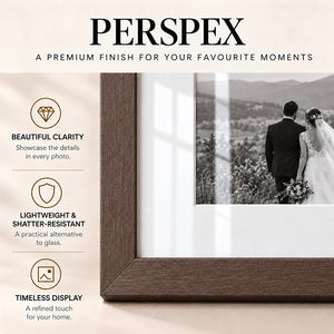 20x20" for 8X6" Wooden Walnut Effect Photo Frame | Hartland Collection