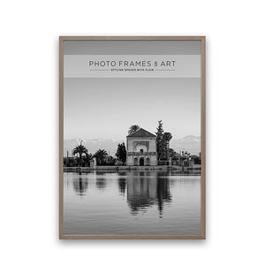 New - 50x70cm Wooden Washed Walnut Effect Poster Frame | Hartland Collection