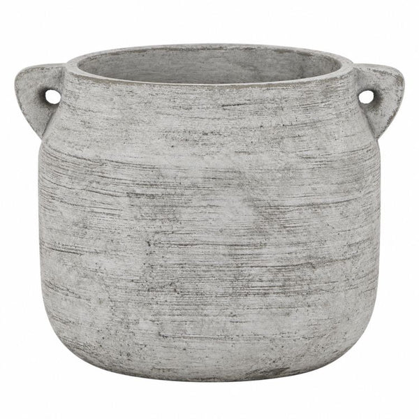 Hydria Stone Effect Pot 21cm | Rustic Grey Decorative Planter