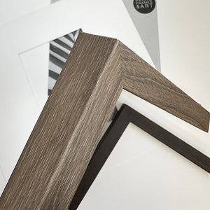 A3 Wood Frame for A4 Print With Mount | Hartland Washed Walnut Effect