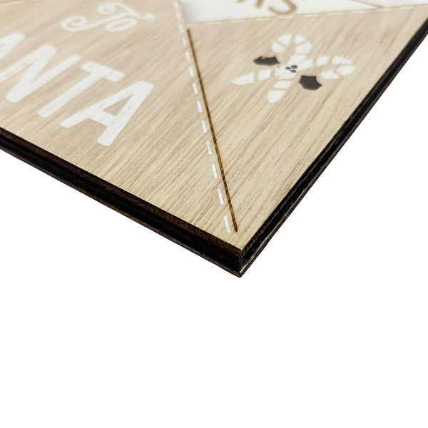 Wooden "Letter to Santa" Hanging Decoration