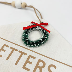 Wooden "Letter to Santa" Hanging Decoration