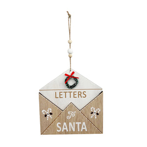 Wooden "Letter to Santa" Hanging Decoration