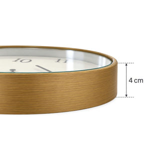 25cms Wall Clock | Light Wood Effect