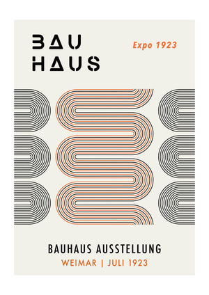 Black And Orange Bauhaus | Luxe Poster Co