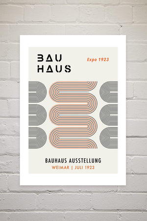 Black And Orange Bauhaus | Luxe Poster Co