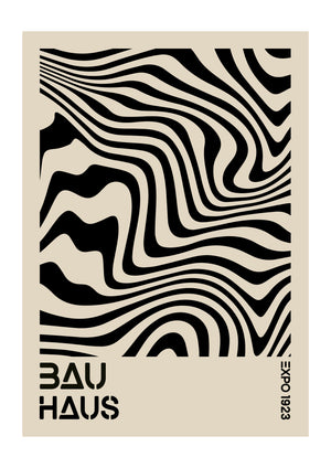 Black Op Art Bauhaus | Luxe Poster Co
