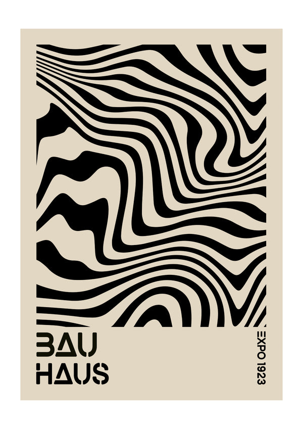 Black Op Art Bauhaus | Luxe Poster Co