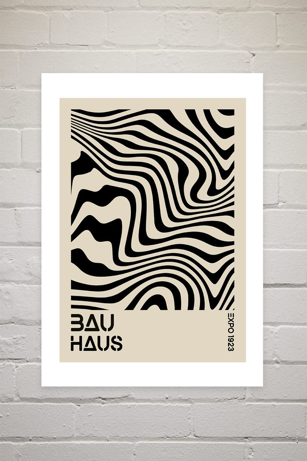 Black Op Art Bauhaus | Luxe Poster Co