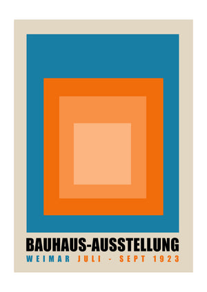 Blue And Orange Bauhaus Ausstellung | Luxe Poster Co